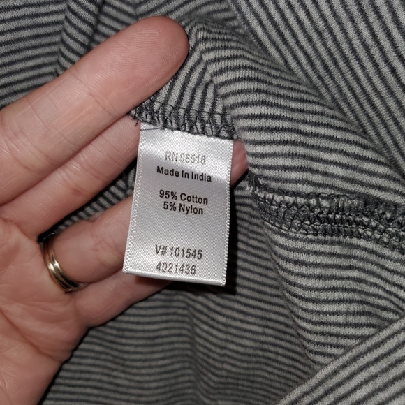 Coldwater Creek Open Cardigan, Striped, Gray, 2X - Picture 4 of 5